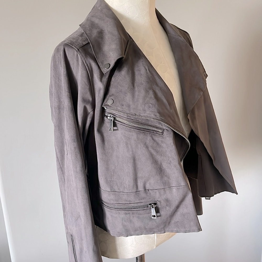 Hutch Faux Suede Leather Moto jacket - Picture 5 of 8